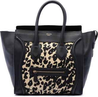 Celine Pre-owned Celine Mini Canvas Leopard Print Luggage Tote Ladies D26JK9V7IGCHOVNT