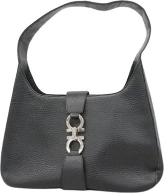 Ferragamo Pre-owned Shoulder Bags, female, Black, Size: ONE SIZE Pre-owned Shoulder Bag