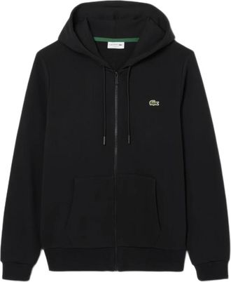 Lacoste Zip-through Hoodie - Heren - Vesten met rits - Zwart - 2XL - Katoen - Hoodies & sweatvesten