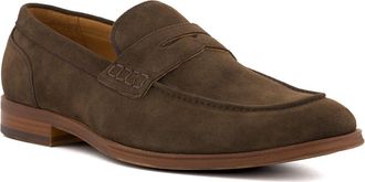 Dune London Mens Wf Sulli - Wide Fit Penny Loafers - Brown material_leather1 - Size UK 6