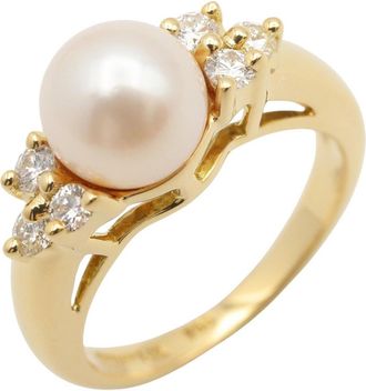 Tiffany & Co. Clear White Yellow Gold (18K) Band Ring (Pre-Owned)