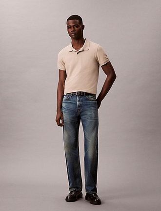 Calvin Klein Polo slim de piqu&eacute; de algod&oacute;n supima refinado