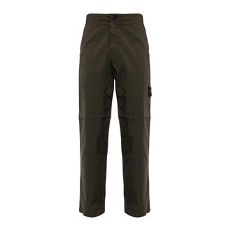 Stone Island Logo Broek - Heren - Chinos - Groen - W29 - Katoen - Broeken
