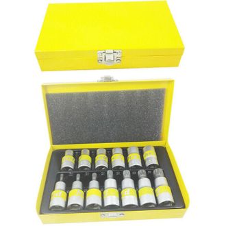 Trade Shop Trade Shop - Kit Chiavi A Bussola Torx Tipo Millerighe Helved Da 13pz Cromovanadio Hld10117