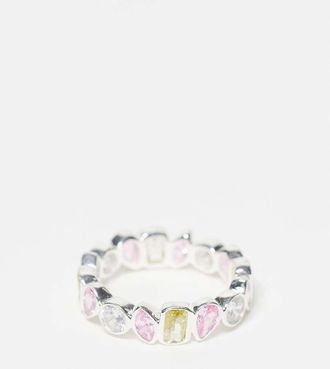 Seol + Gold Anello in argento sterling con pietre miste incastonate