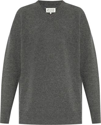 Maison Margiela V-neck wool jumper - men - Wool - M - Grey