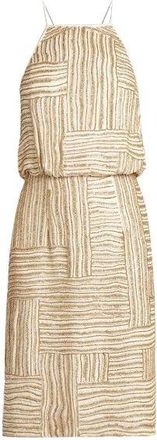 Diane Von F&uuml;rstenberg Samala beaded silk-chiffon dress Size L