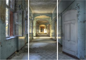 Schubiger M&ouml;bel Digitaldruck auf Acrylglas Lost Place Flur 1