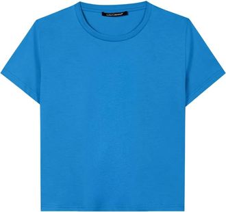 Luisa Cerano Tops, Dames, Blauw, S, Katoen, T-Shirt 0235