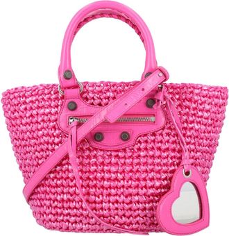 Balenciaga Roze Handtas met Dubbele Handvatten - Dames - Handtassen - Roze - ONE Size - Leer - Tassen