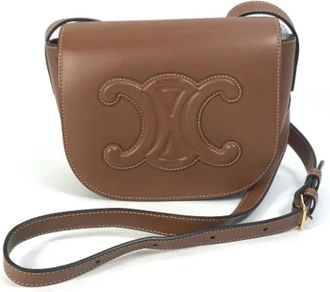 Celine Tweedehands leren schoudertassen - Dames - Vintage Schoudertas - Bruin - ONE Size - Vintage