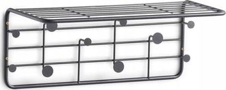 ZELLER Appendiabiti in metallo nero con scaffale 51 cm