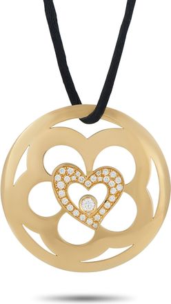 Escada 18K Yellow Gold 0.75ct Diamond Pendant Necklace ES19-040926