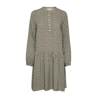 Part Two Black Graphic Leaf Print Dress - female - Part Two - Short Dresses - Multicolor - 3XL - Dresses