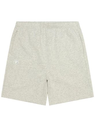 Aape By A Bathing Ape logo-print shorts - men - Polyester/Cotton - L - Grey