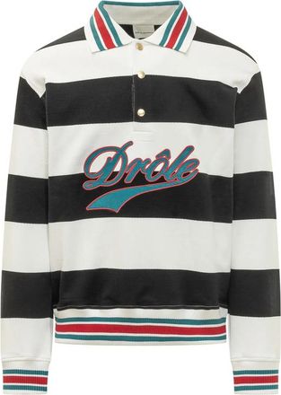 Dr&ocirc;le de Monsieur Dr&ocirc;le Embroidered Striped Polo Shirt