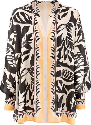 Ivi Seaside Collection Schaduwspel Blouse - Dames - Blouses - Veelkleurig - L - Overhemden