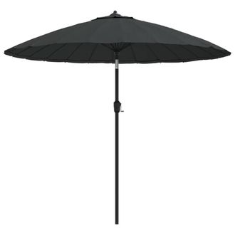 Berkfield Home Outdoor Parasol with Aluminium Pole 270 cm Anthracite in Black