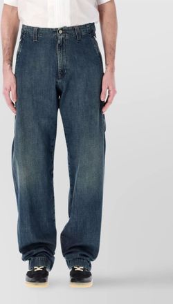 Maison Margiela denim mid-rise wide-leg trousers