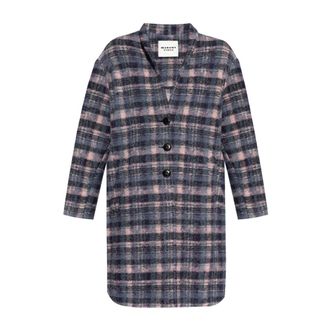 Isabel Marant Single-Breasted Coats, female, Purple, Size: S Single-Breasted Coat