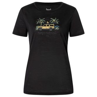 super.natural Tropicar Tee Merinoshirt f&uuml;r Damen | schwarz/ various