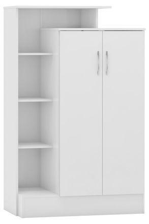 Seconique Nevada Petite Open Shelf Wardrobe in White