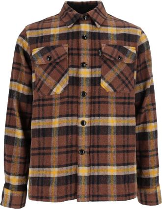 Schott NYC Overshirt Shcarl4 - - Shirts - Uomo - Marrone - M