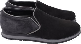 Stuart Weitzman Slip-On Sneakers in Black Suede