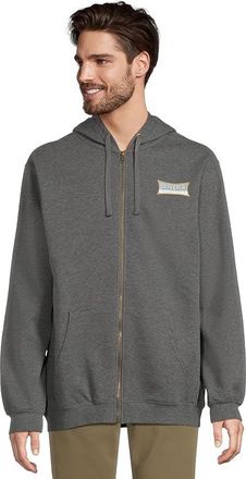 Salty Crew Essential Zip Fleece Mens Sweatshirt Gunmetal Heather : 2XL, Cotton/Polyester