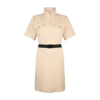 Liu Jo Short Dresses, female, Beige, Size: XS Abito corto con cintura