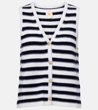 Jardin Des Orangers Striped cashmere sweater vest