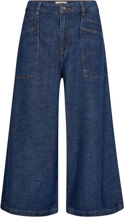 Mos Mosh Wide Jeans - Dames - Loose Fit Jeans - Blauw - W25 - Jeans