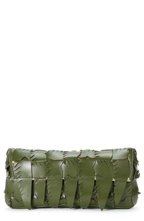 Staud Leaf Leather Clutch at Nordstrom
