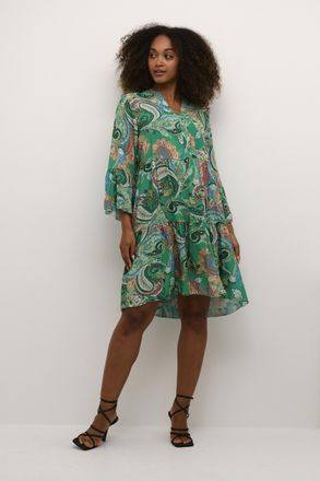 Cream Jurk A-shape multicolour