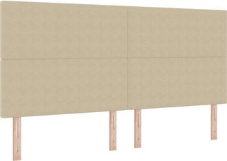 vidaXL Cabecero Con Cabecera Verde Gris&aacute;ceo 200 Cm Tela De Rayas Vidaxl