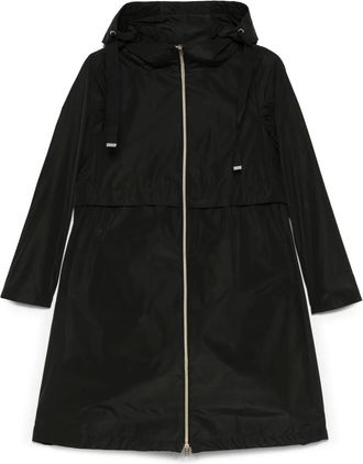 Herno hooded raincoat - women - Polyester - 42 - Black