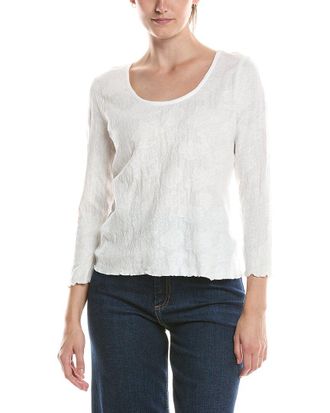 Nic+Zoe Nic & Zoe 3/4 Sleeve Lace Knit Scoop T-Shirt