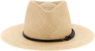 Brunello Cucinelli Woven Monile Fedora Hoed - Dames - Hoeden - Beige - M - Katoen - Accessoires