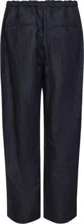 STUDIO NICHOLSON Mens Indigo Cotton And Linen Twill Trousers Blue