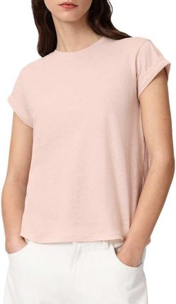 AllSaints Anna Cotton T-Shirt in Crystal Pink at Nordstrom, Size X-Small