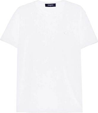 Dsquared2 T-shirt - Heren - T-shirts - Wit - XL - Katoen - Tops