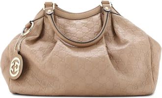 Gucci Sukey Guccissima medium leren shopper - Beige