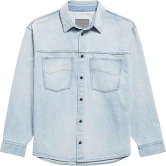 Balenciaga Light Blue Oversized Solid Shirt