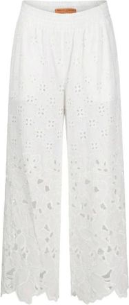 Ermanno Scervino Wide Trousers, female, White, Size: XS Wide Trousers