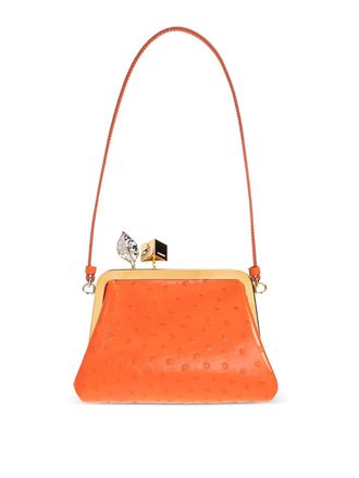 Jacquemus Orange Leather Clutch Bag