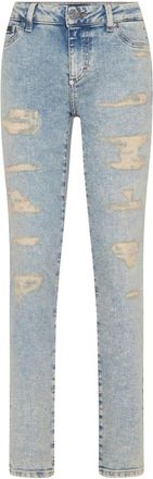 Philipp Plein High Waist Jegging - Dames - Skinny Jeans - Blauw - W27 - Denim - Jeans