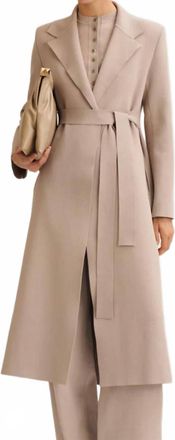 Scanlan Theodore Crepe Knit Soft Coat In Oyster