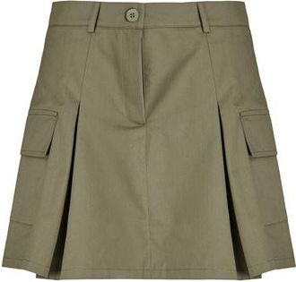 8 by YOOX COTTON PLEATED SKATER MINI SKIRT