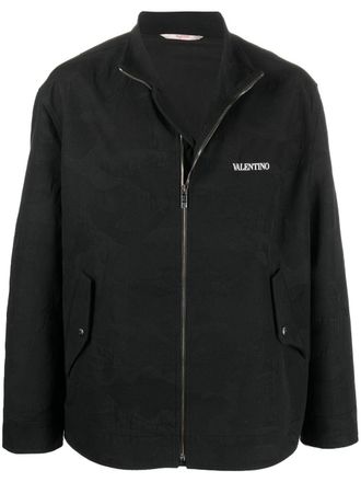 Valentino Garavani tonal camouflage-print jacket - Black