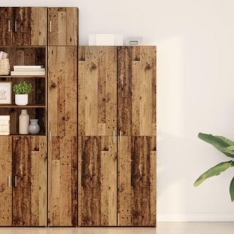 Berkfield Home Highboard Old Wood 40x42.5x185 cm Engineered Wood in Brown
